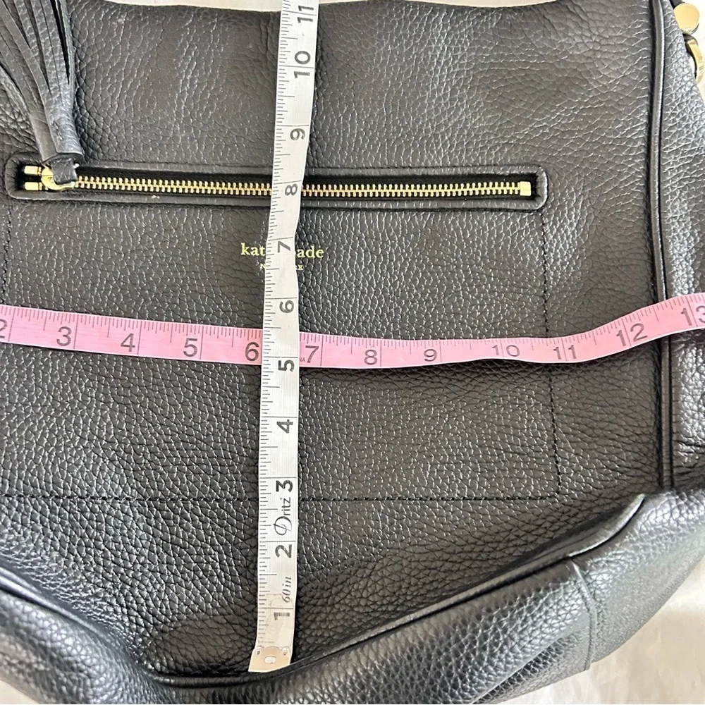 Kate Spade Chester Street Michaela Black Pebbled Leather Hobo Shoulder Bag